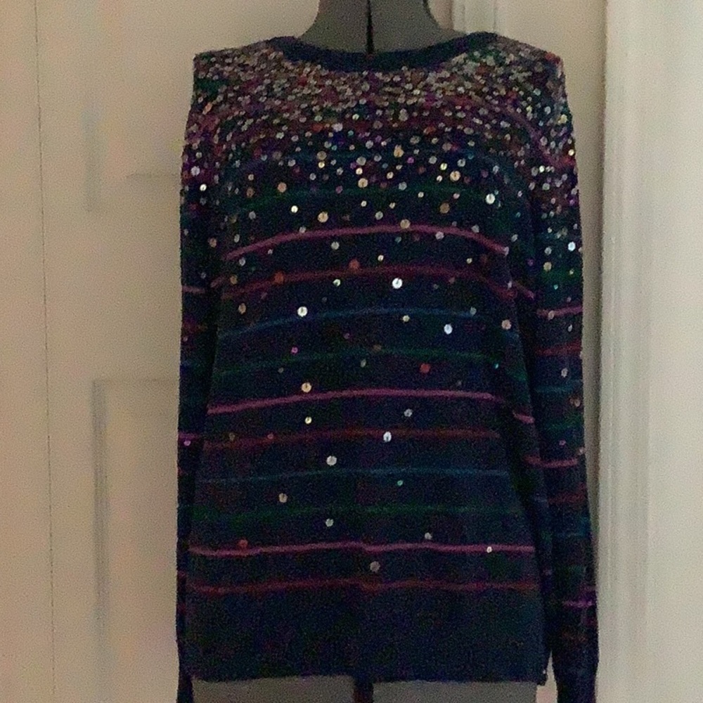 Sequenced Cotton poly Sweater